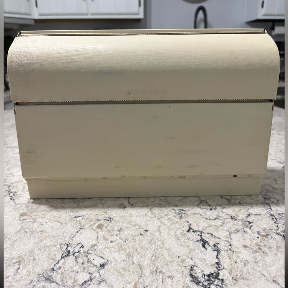 Paper Towel Wax Paper And Foil Holder Vintage Retro Metal Cream